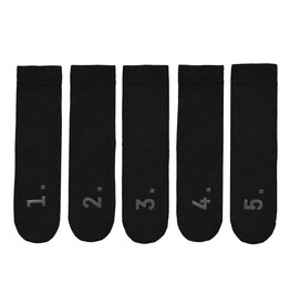 MOIKO DESIGN 5er Socken-Set "Viisi" schwarzfarben